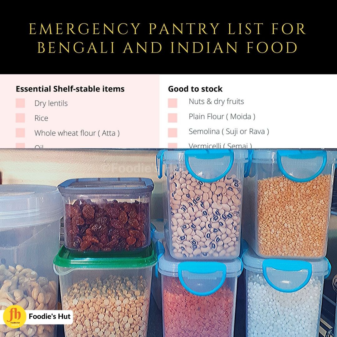 Emergency Pantry Essentials List for Bengali and Indian Food