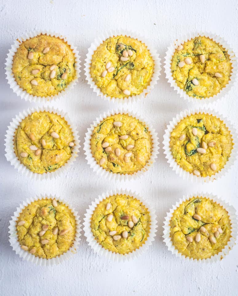 Spinach, leek and ricotta muffins