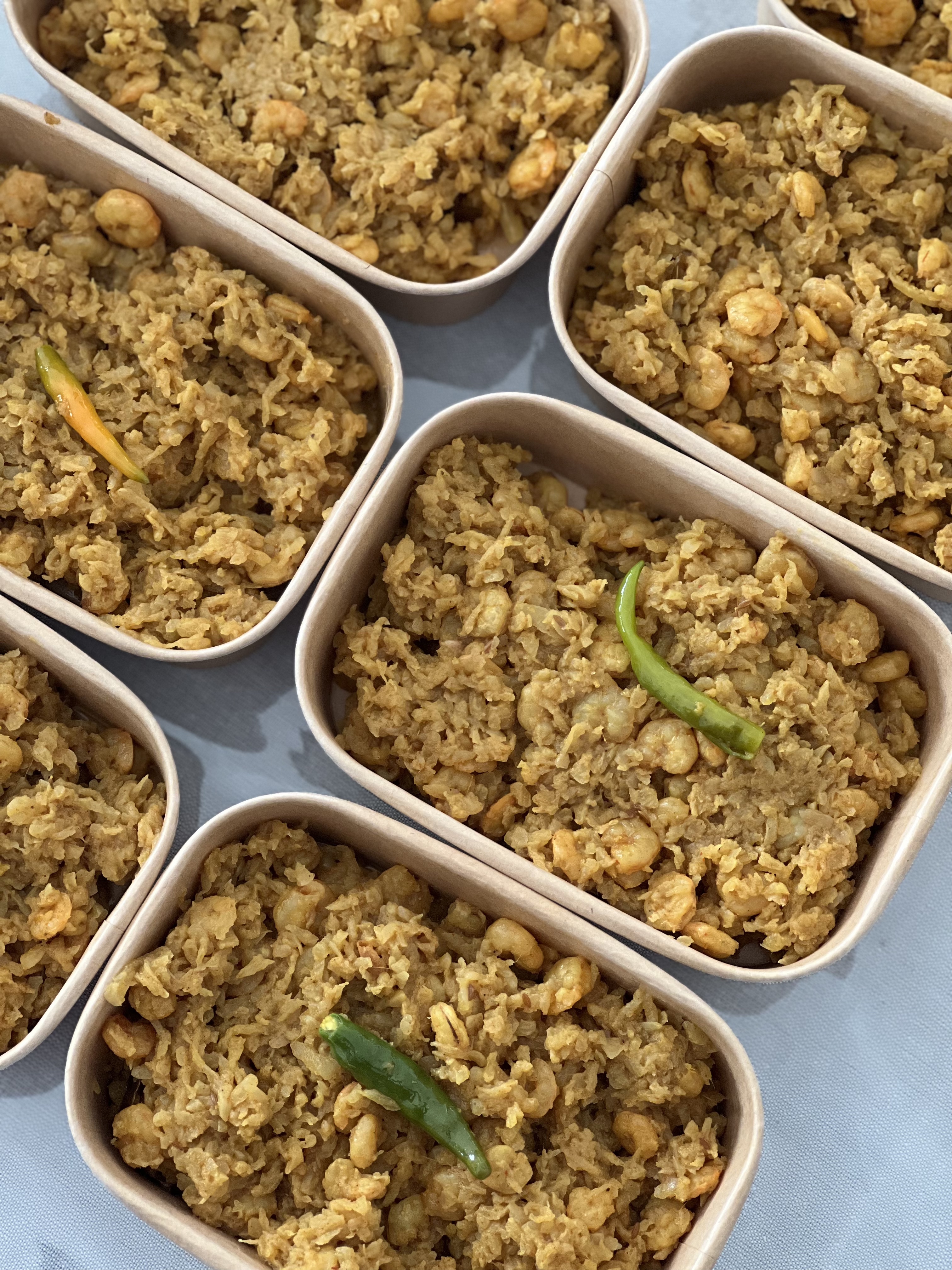 Bengali food in containers — The Bengal Platter