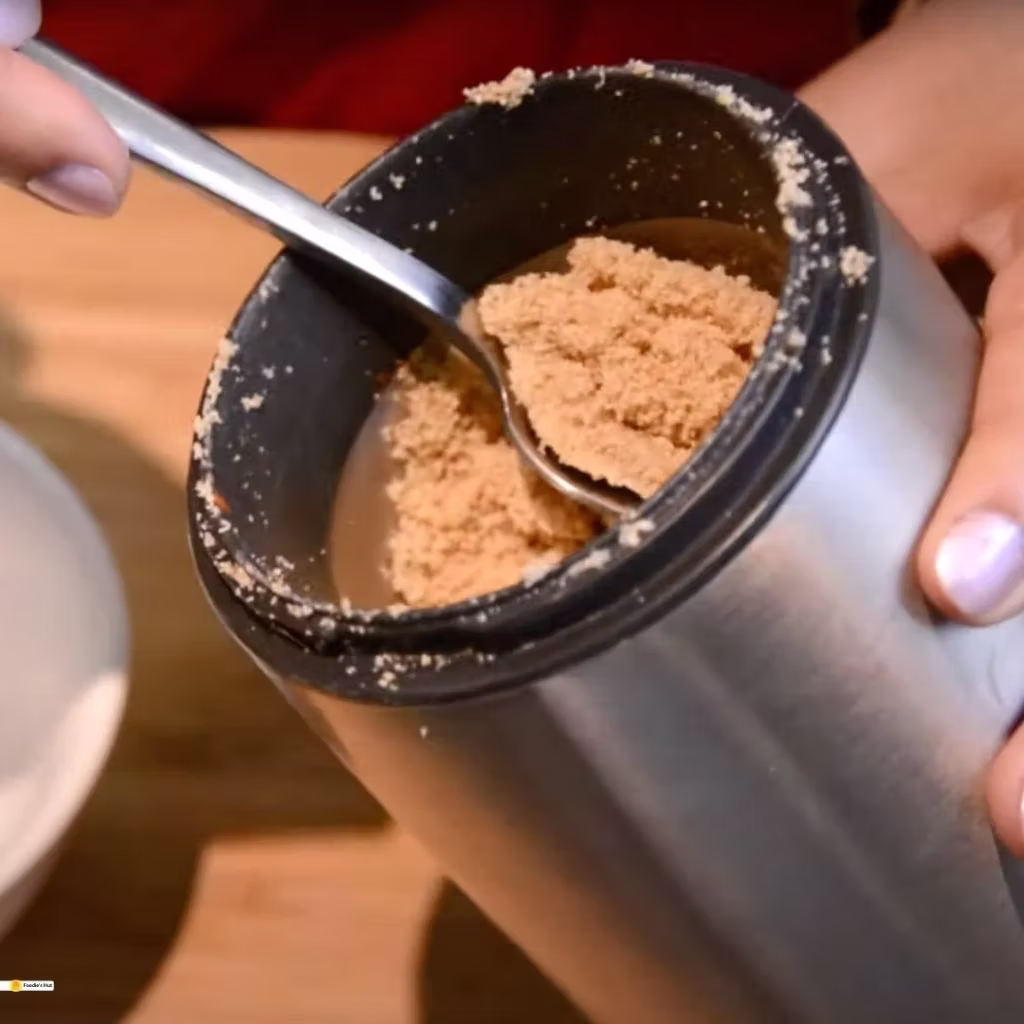 Ground Poppy seeds in a coffee grinder