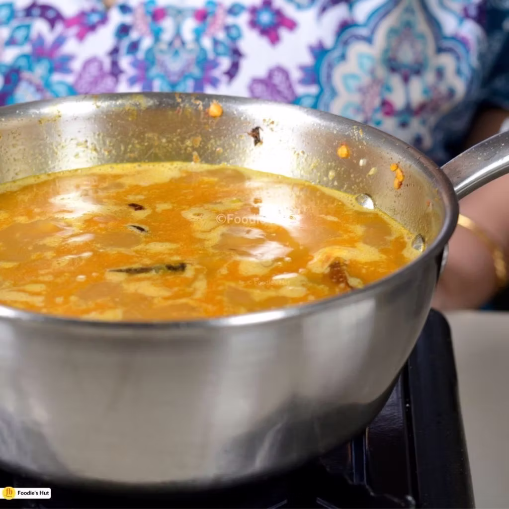 Preparing Masoor Dal er  Khichuri